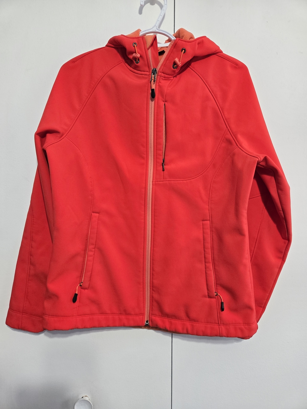 Kirkland‎ Softshell Hooded Jacket Womens Medium Coral Fleece